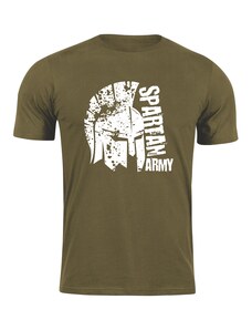 DRAGOWA krátké tričko spartan army León, olivová 160g/m2