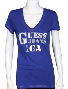 GUESS dámské tričko Angeles modré