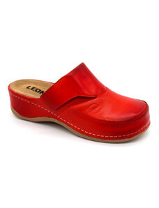 Leons Flexi dámské zdravotní pantofle - Červená