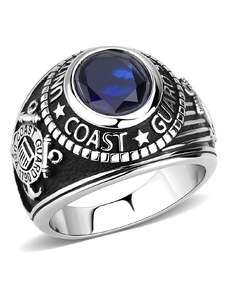 US Ocelový pánský prsten s kamenem Ocel 316 - UNITED STATES COAST GUARD