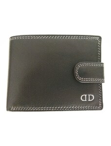 ANEKTA Pánská kožená peněženka D 125-05 černá/šedá