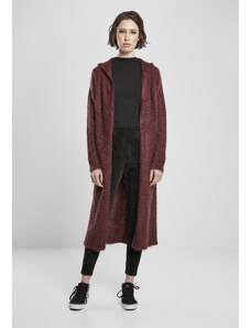 UC Ladies Dámský svetr s kapucí z měkkého peříčka - vínový