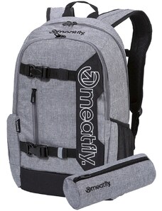 Světle šedý batoh Meatfly Basejumper 22l + penál ZDARMA