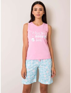 Fashionhunters Růžové a modré pyžamo od Beatrix