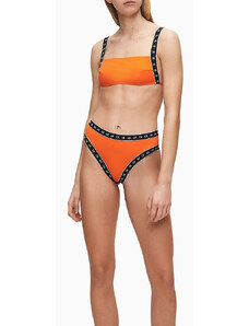 Calvin Klein dámský oranžový bikiny top SQUARE BANDEAU