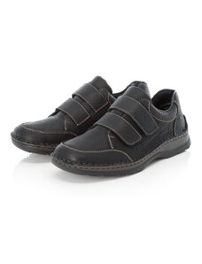 Pánská kožená flexiblová obuv 05350-00 RIEKER černá