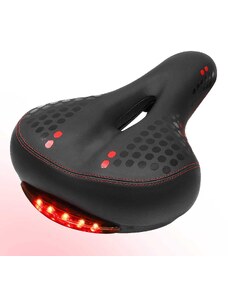 West Biking YP0801083 LED pohodlné měkké gelové sedlo na kolo unisex červená