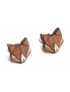 BeWooden Dřevěné náušnice Fox Earrings