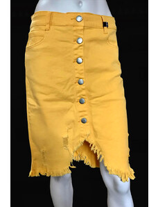 Džínová sukně LA:SENKA Yellow Ultra Slim Effect