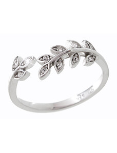 SkloBižuterie-J Stříbrný prsten Květiny Swarovski Crystal