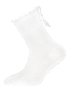 Ewers Dívčí ponožky s mašlí bílé