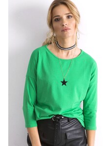 Fashionhunters Dubnová zelená halenka