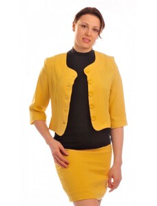 Krymar BE008 - dámská lněná sukně žlutá