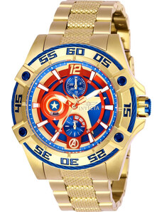 Invicta Marvel Quartz 44mm 27019 Captain America Limited Edition 4000pcs