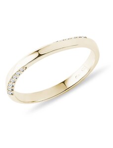 Snubní prsten s diamanty ve zlatě KLENOTA K0756013
