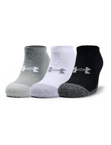 Under Armour UA Heatgear No Show 3pk-GRY Steel / White / White