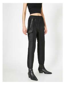 Koton Dámské černé kapesní detailní kalhoty