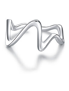 Royal Fashion nastavitelný prsten Jednoduché vlnky SCR673