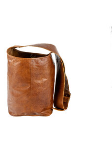 Velká dámská kožená taška hnědá SARIKA - SAJO, řemeslná výroba