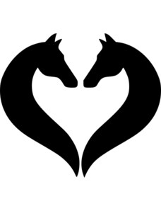 Gravon Samolepka - Koně v srdci