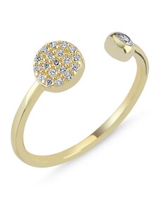 OLIVIE Stříbrný prsten GOLD - nastavitelná velikost 4294