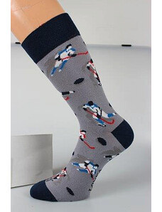Lonka Barevné ponožky cool vzor hokej