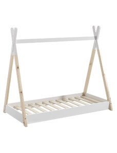 Bílá borovicová postel Vipack Tipi 70x140 cm