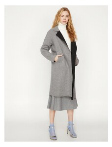 Koton Women's Gray Pocket Detailed Coat