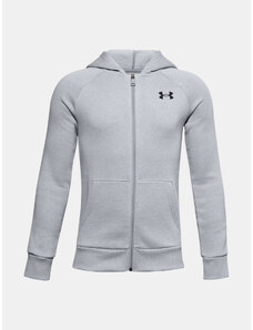 Mikina Under Armour RIVAL COTTON FZ HOODIE-GRY