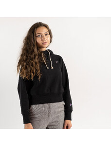 CHAMPION Černá crop mikina Hooded Sweatshirt L