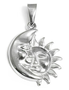 BM Jewellery Přívěsek Slunce a Měsíc 3,2 cm z chirurgické oceli S10993040
