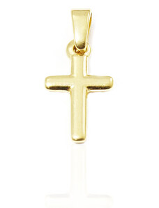 BM Jewellery Přívěsek Křížek 1,6 cm z chirurgické oceli gold S11016015