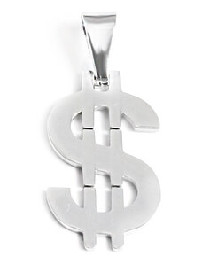 BM Jewellery Přívěsek symbol dolaru 2,6 cm z chirurgické oceli S11001025