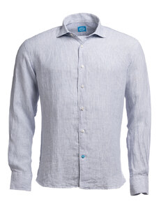 Panareha Men's Stripes Linen Shirt PHUKET grey