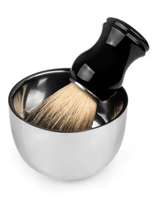 Nerezová miska na mýdlo na holení QSHAVE - stříbrná