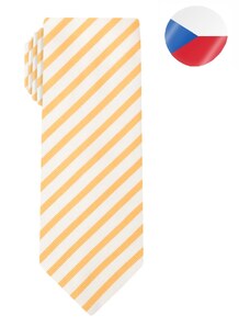 Pánská hedvábná kravata MONSI Slant - žlutá