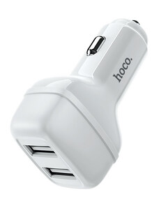 Auto-nabíječka pro iPhone a iPad - Hoco, Z36 Leader 2.4A White