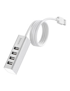 Redukce USB-A to USB-A - Hoco, HB1 USB Hub Silver