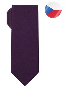 Pánská hedvábná kravata MONSI Diagonal - fialová