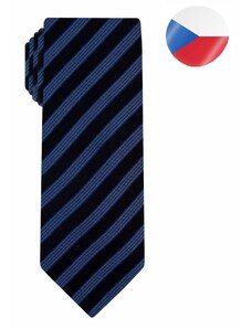 Pánská hedvábná kravata MONSI Oblique - černá