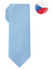 Pánská hedvábná kravata MONSI Diagonal - světle modrá