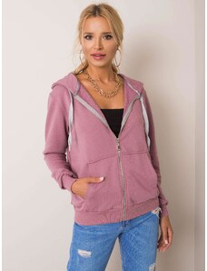 BASIC RŮŽOVÁ DÁMSKÁ MIKINA NA ZIP -DARK PINK