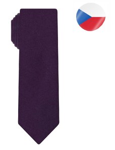 Pánská hedvábná kravata MONSI Diagonal Slim - fialová