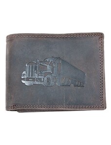 Celá kožená peněženka Wild z pevné hovězí kůže s kamionem s ochranou dat (RFID) FLW