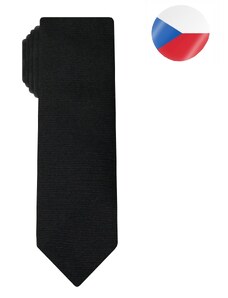 Pánská hedvábná kravata MONSI Line Slim - černá