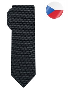 Pánská hedvábná kravata MONSI Comma Slim - černá