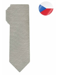 Pánská hedvábná kravata MONSI Comma Slim - světle šedá