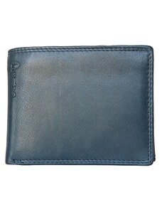 Pánská kvalitní modrošedá celá kožená peněženka z měkké kůže Pedro FLW