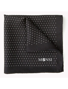 Pánský hedvábný kapesníček MONSI Dotted - černý