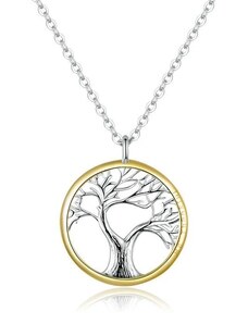 Klenoty Amber Stříbrný strom života se žlutým zlacením - přívěsek včetně řetízku